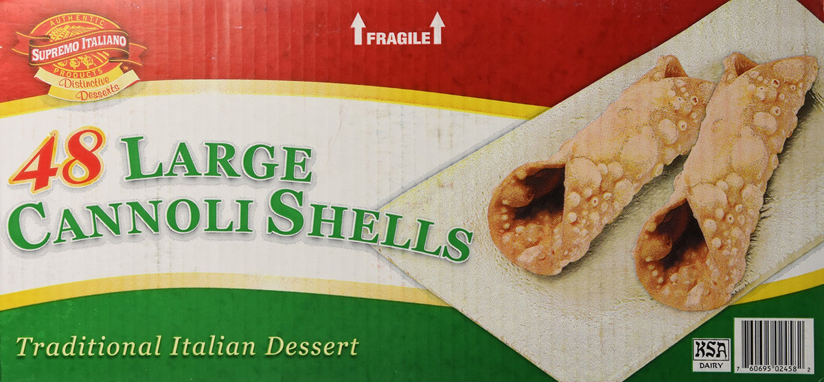 Supremo Italiano Cannoli Shells 48ct: crisp shells ready for filling.