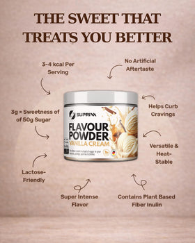 SUPRIVA Vanilla Cream baking dough for cakes and muffins with vanilla lift.