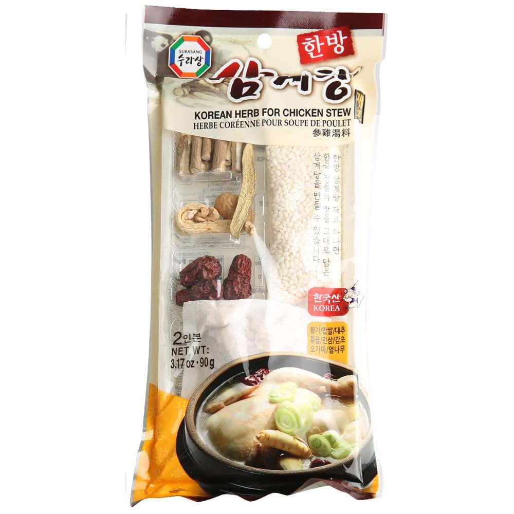 Surasang samgyetang kit packaging for easy authentic home cooking.