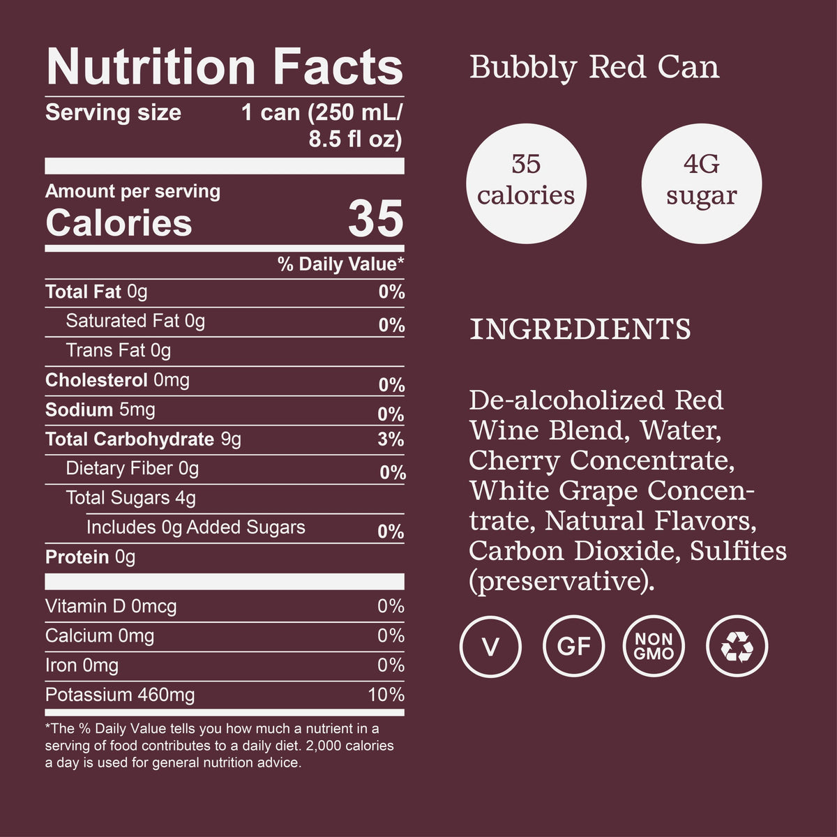 Surely Bubbly Red can side view showing convenient single-serve packaging.