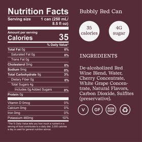 Surely Bubbly Red can side view showing convenient single-serve packaging.