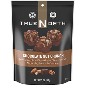 Surgeark True North Nut Clusters chocolate-dipped with almonds, pecans and cashews for a satisfying snack.