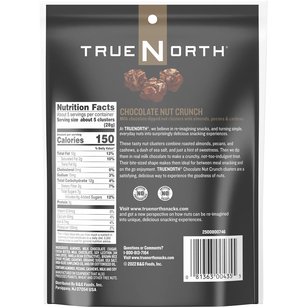 Surgeark True North Nut Clusters travel-friendly 5 oz pack ideal for on-the-go nourishment.