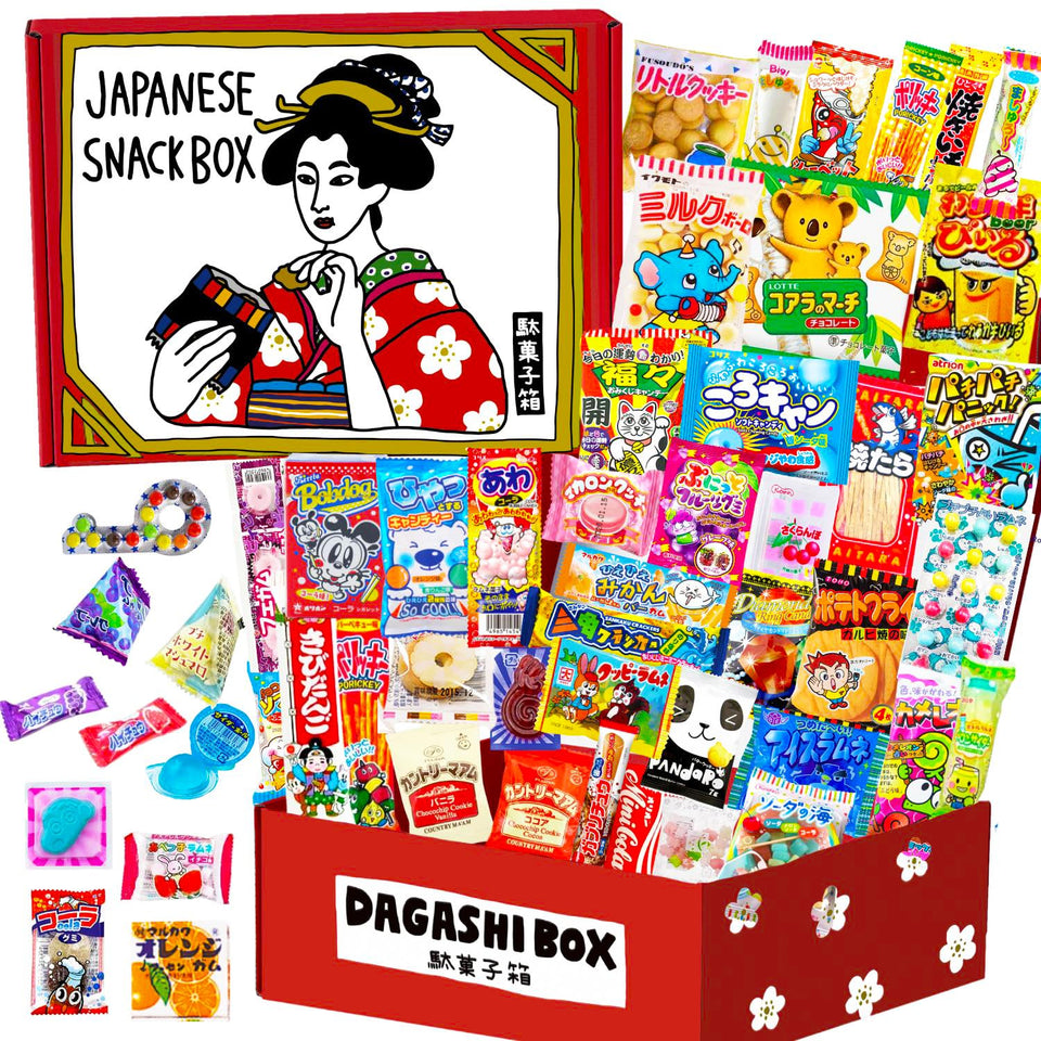 SurpriseBox Japanese Candy Box 50-piece collection offers a varied sweet assortment for gifting.