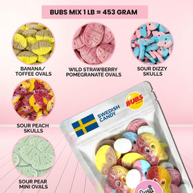 Susa Candy Bubs Swedish Candy Mix skull shapes for playful sharing