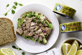 Sustainable Seas omega-3 content graphic highlights nutritional value