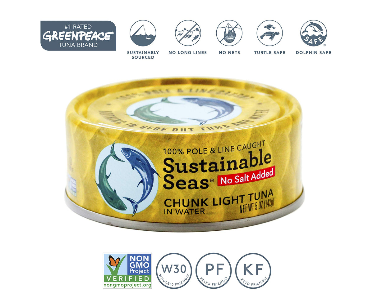 Sustainable Seas pole-and-line caught tuna, eco-friendly fishing method
