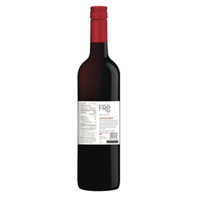 Sutter Home Fre Red Blend bottle label close-up highlighting California vineyards