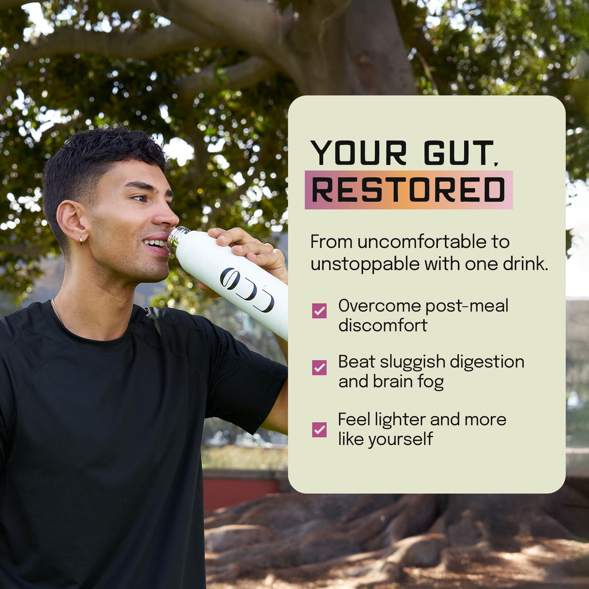 SUU Tribiotics fiber-rich formula supports daily gut health.