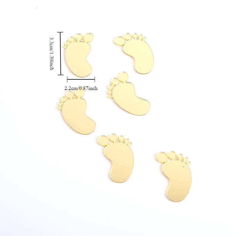 Gold SUVO baby feet toppers add a charming touch to birthday treats