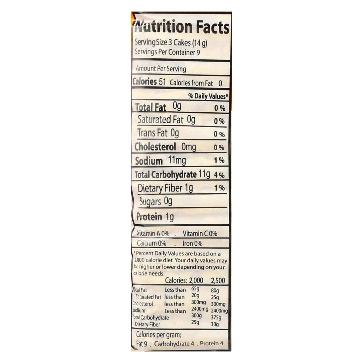 Suzie's organic corn cake thin lightly salted pack 3, snack on the go.