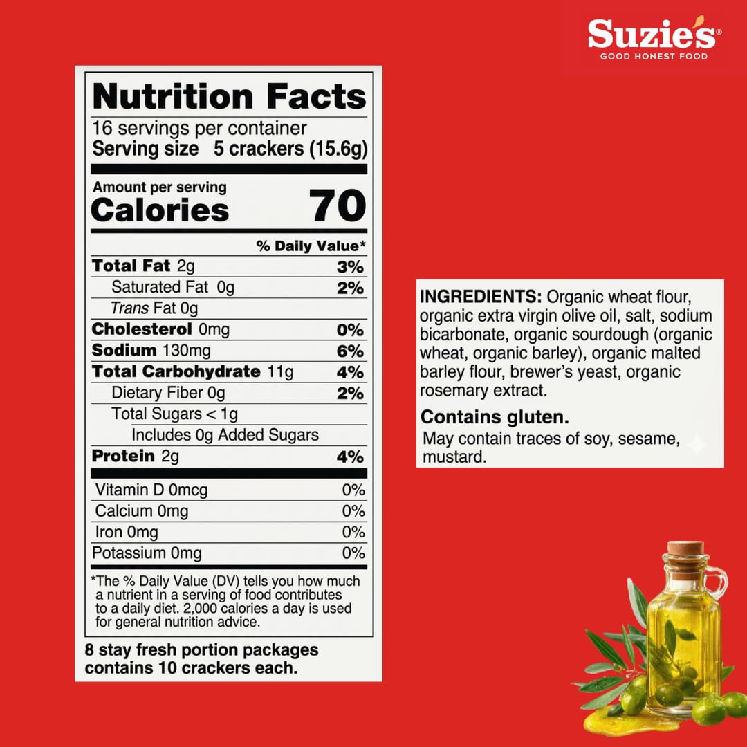 Pairing with dip: Suzie's Saltines as a tasty vegan snack.