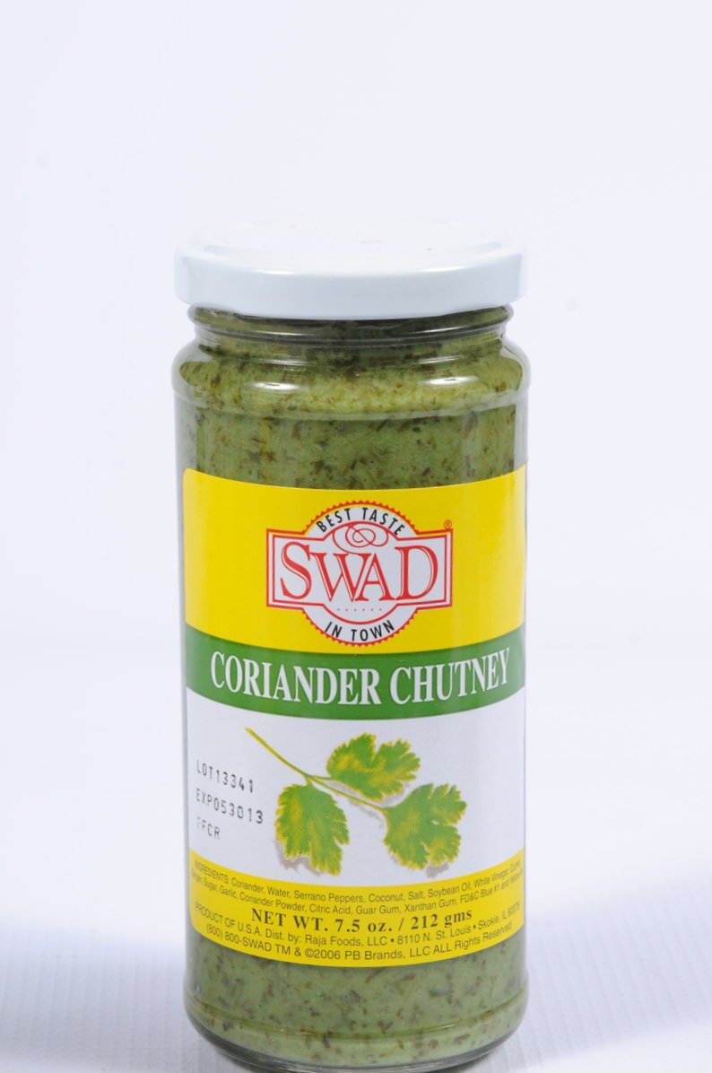 Swad Chutney Coriander jar for dips and sandwiches