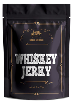 Swag Brewery Whiskey Jerky packaging, perfect gift for whiskey lovers.