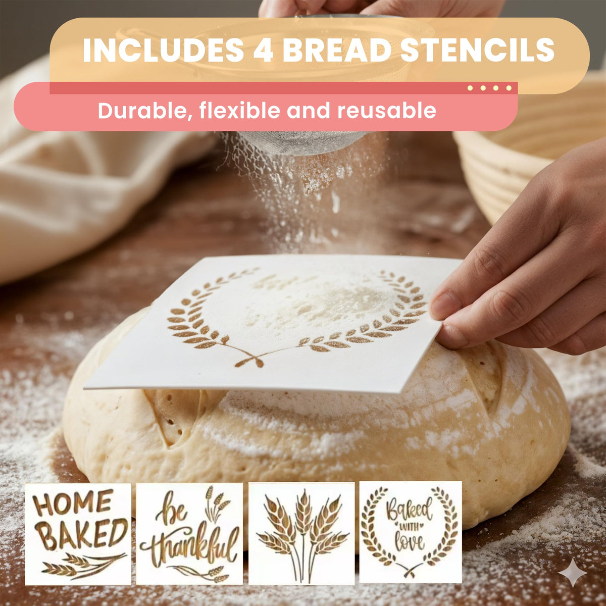 Swakik dough scraper enables fast, tidy dough handling.