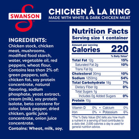 Swanson Chicken a la King chunks of white and dark meat in a can image