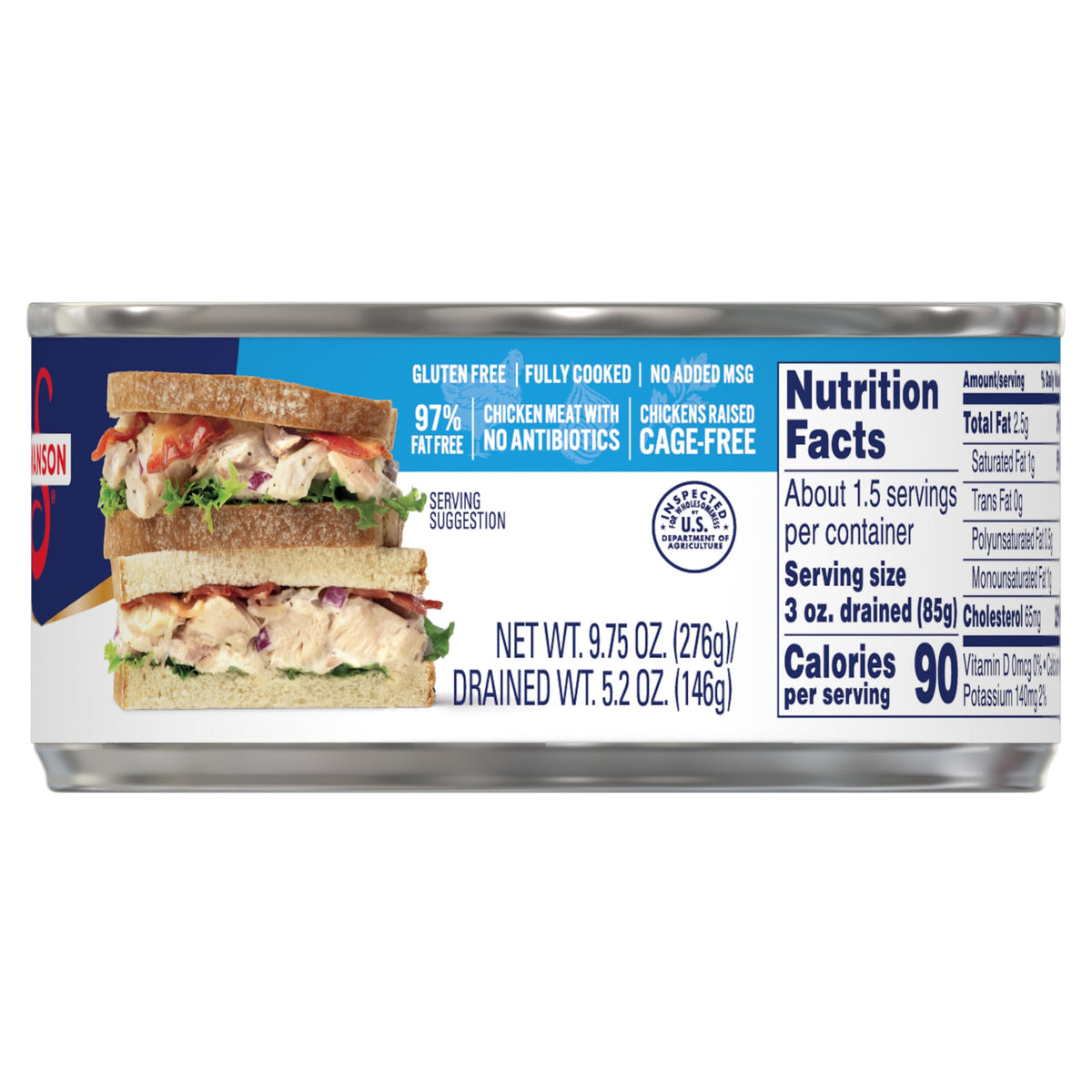 Swanson can with chunks invites ready-made lunches on crackers