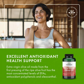 Swanson cold-pressed softgel package — convenient daily olive oil supplement