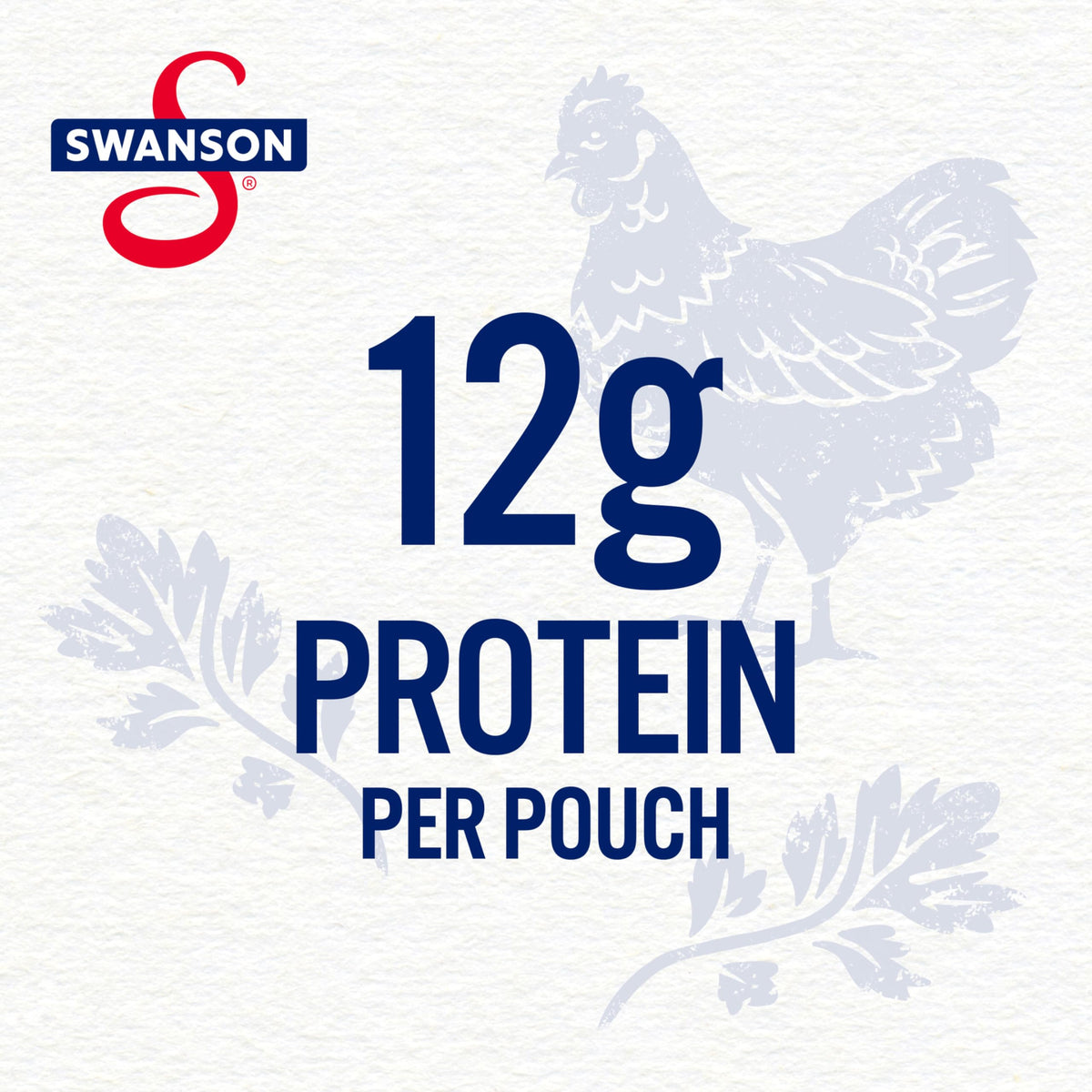Swanson Original White Chunk Chicken close-up shows tender chunks.