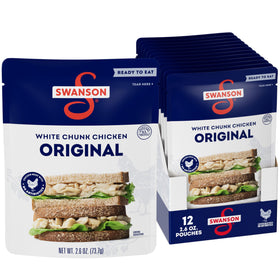 Swanson Original White Chunk Chicken pouch ready to eat for quick meals.