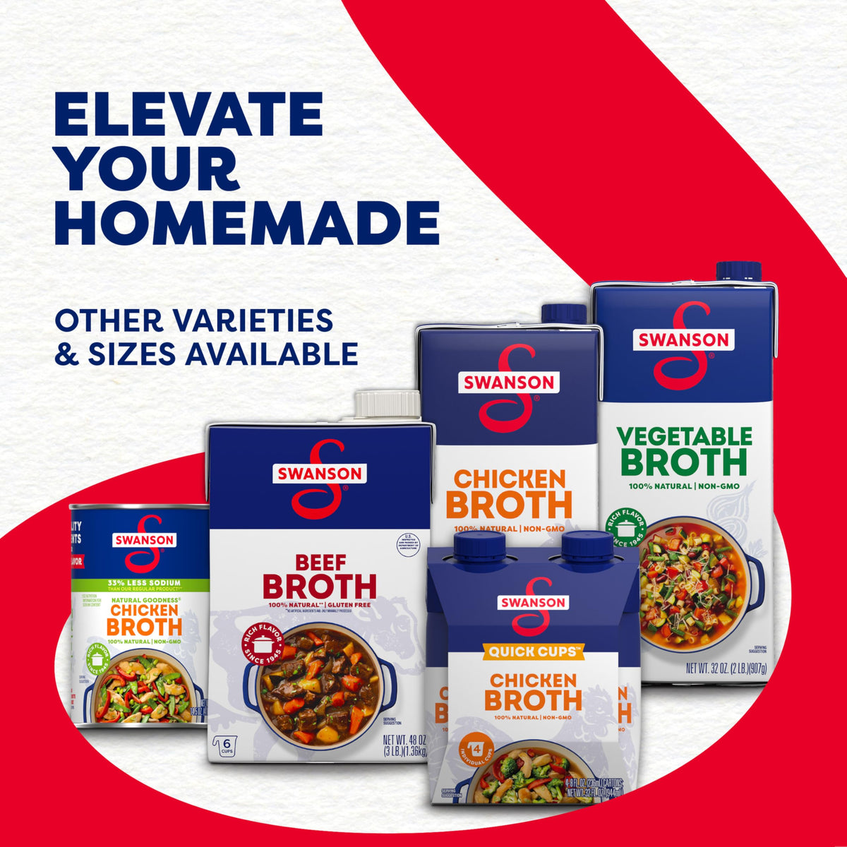 Swanson S bone broth heats quickly in the microwave.