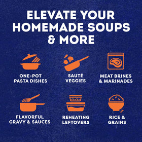 Swanson S Chicken Broth pack on shelf, convenient 12-pack for busy cooks.