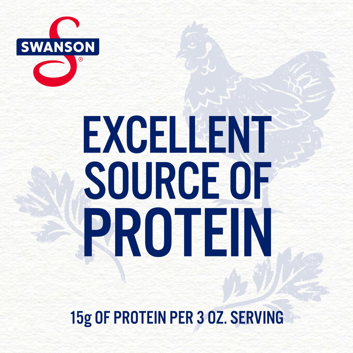 Chopped chicken chunks served on crackers; protein snack by Swanson S.