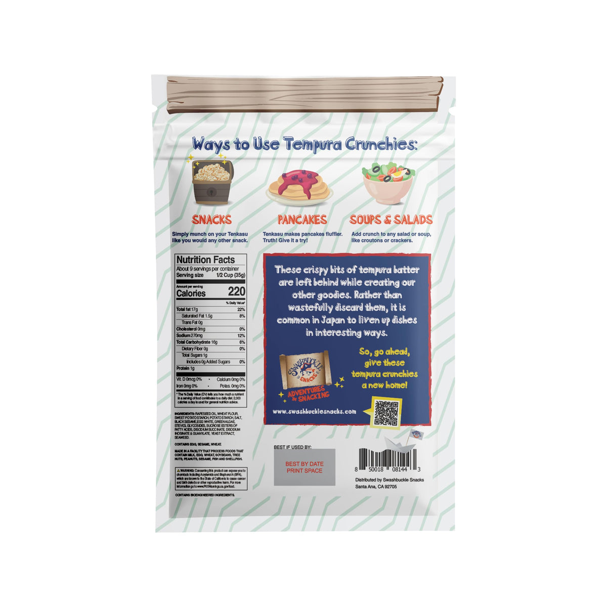 Swashbuckle Seaweed Tenkasu Bits crispy texture highlighted for standalone crunch