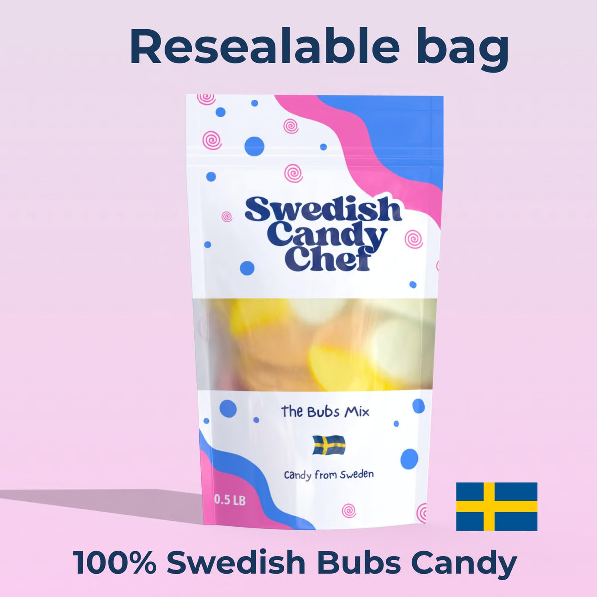 Assorted Bubs Godis from Swedish Candy Chef offers a bright sour-sweet experience.