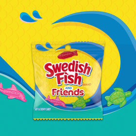 Classic red Swedish Fish flavor offers familiar, satisfying snacking.