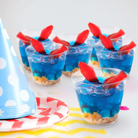Swedish Fish holiday candy tray display, simple stocking stuffer idea.