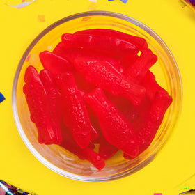 Swedish Fish logo on pack highlights brand recognition.
