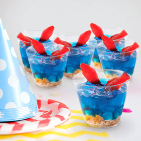 Swedish Fish party-favor candy adds a playful touch to gatherings.