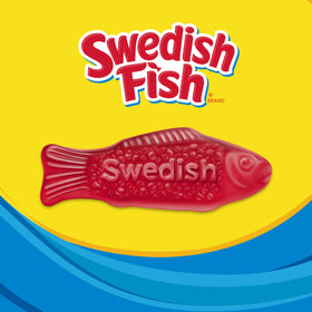 Swedish Fish party favors packaging, easy to share at events.