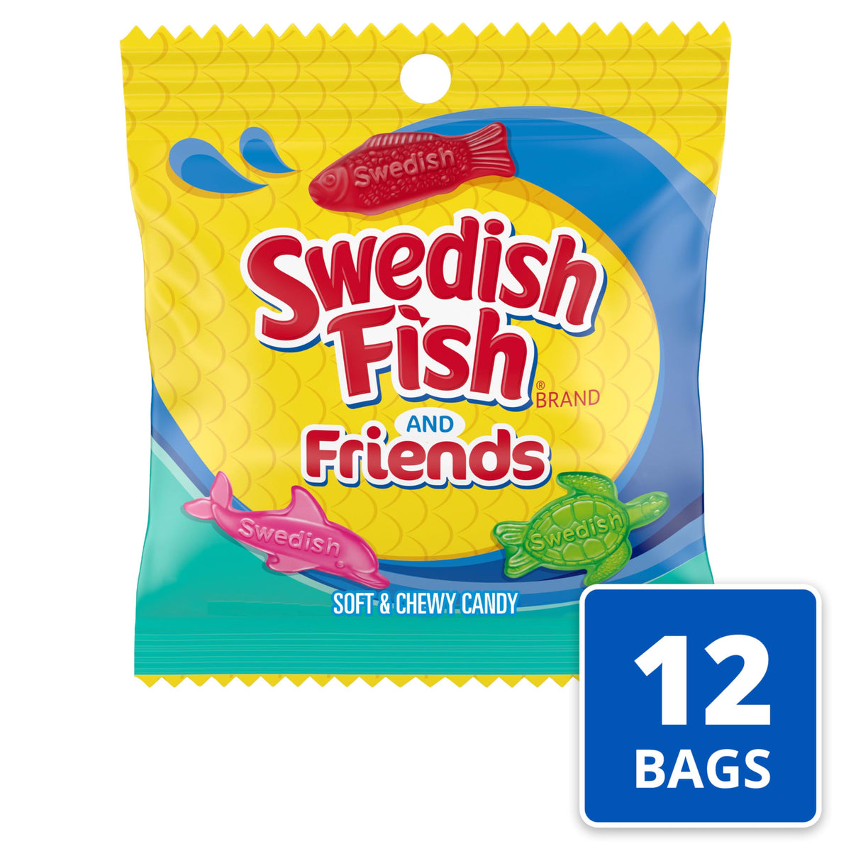 Swedish Fish strawberry Amazon river dolphin introduces fun variety in every bite.