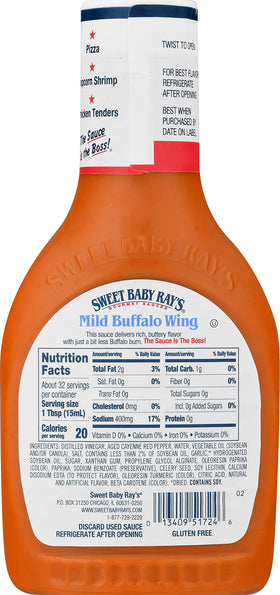 Sweet Baby Ray's Buffalo Wing Sauce dipping sauce for snacks and sides.