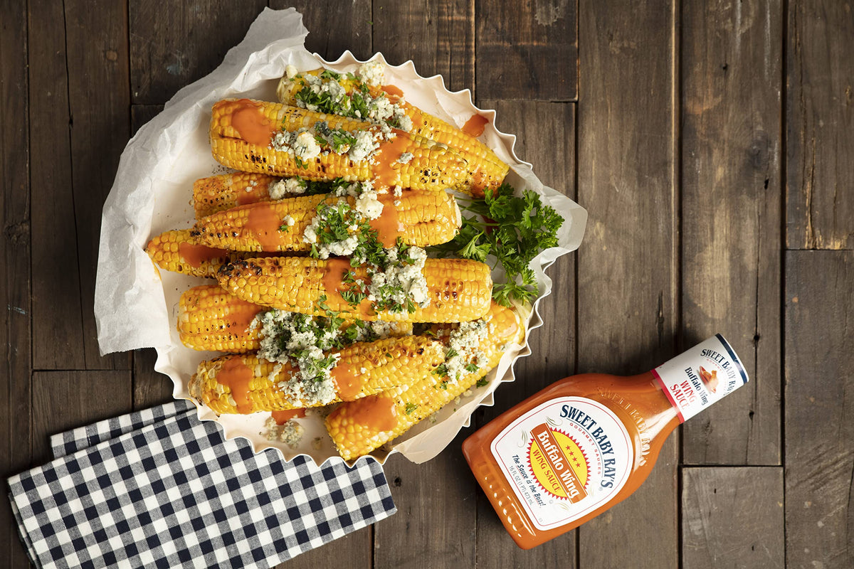 Sweet Baby Ray's Buffalo Wing Sauce ready-to-use glaze boosts flavor quickly.