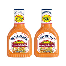 Sweet Baby Ray's creamy buffalo sauce bottle pour adds tangy heat for wings