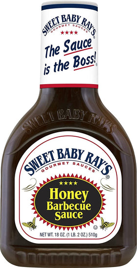 Sweet Baby Ray's Hickory Brown Sugar BBQ bottle ready for grilling.