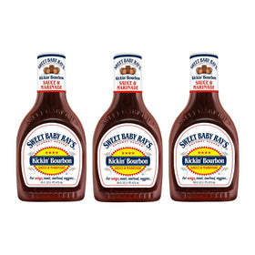 Sweet Baby Ray's Kickin' Bourbon sauce bottle for grilling and dipping.