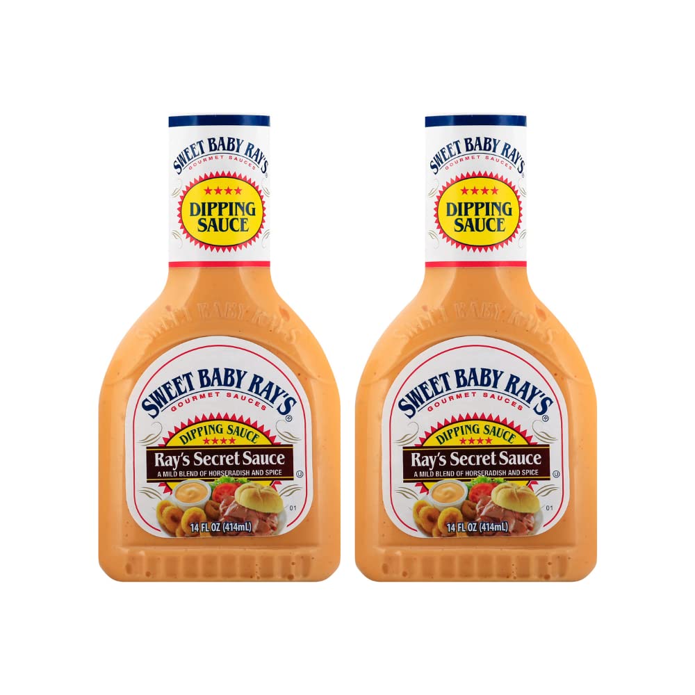 Sweet Baby Ray's Secret Sauce bottle highlighting bold horseradish flavor for dipping.