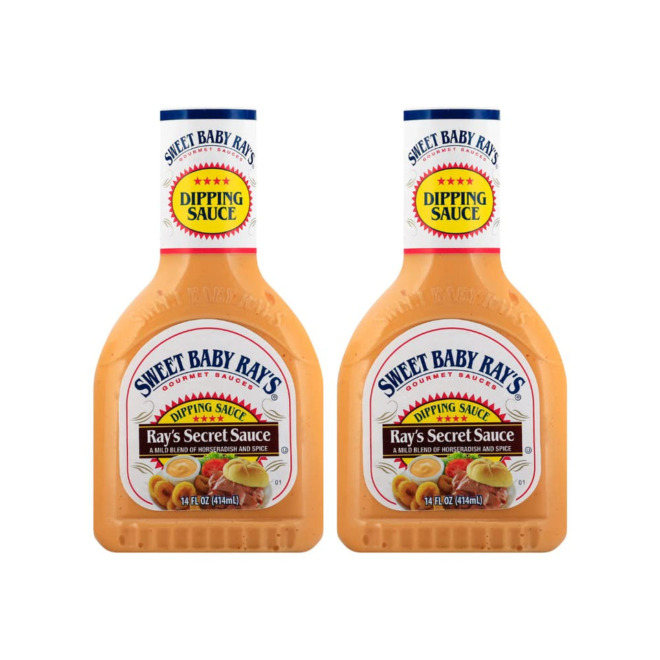 Sweet Baby Ray's Secret Sauce bottle highlighting bold horseradish flavor for dipping.