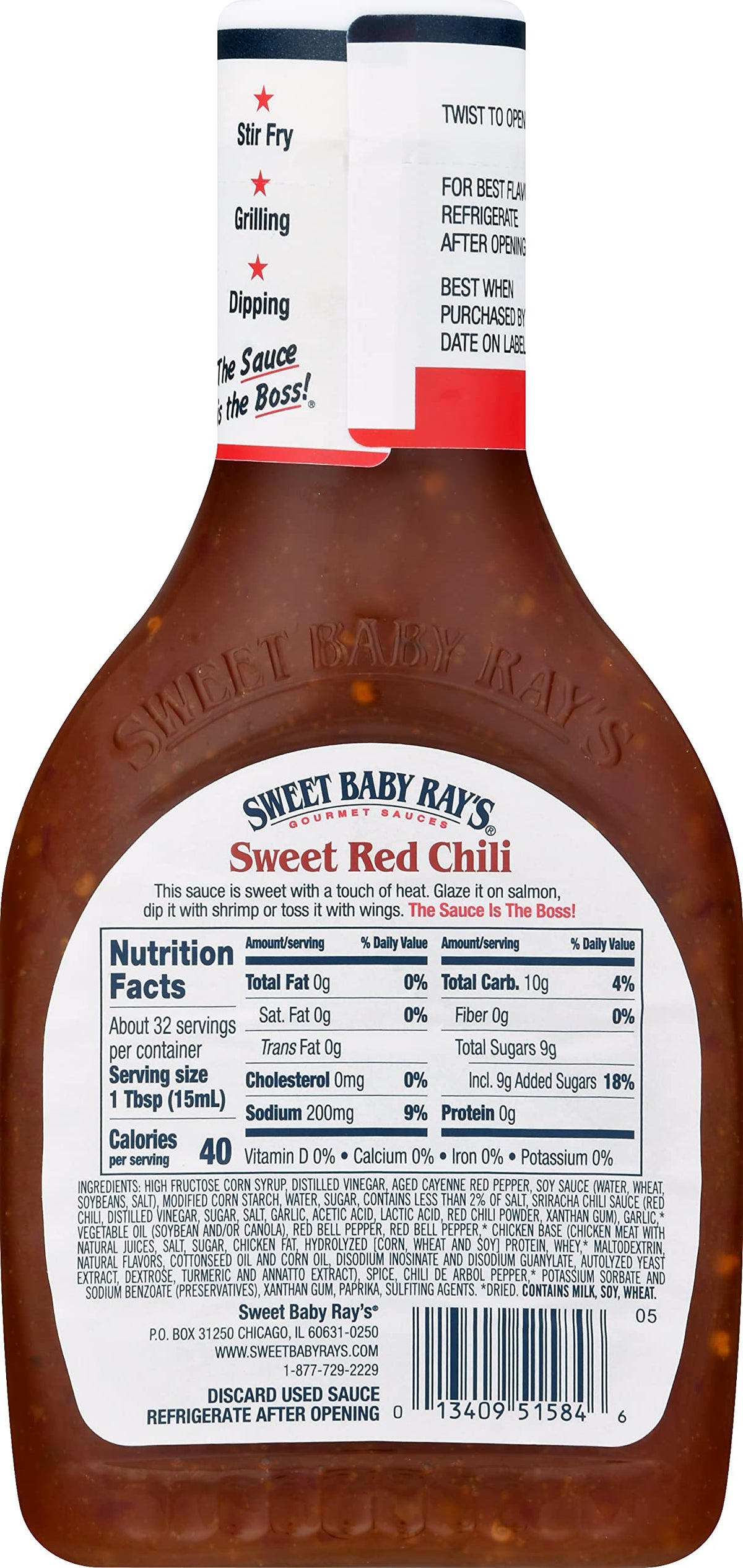 Sweet Baby Ray's Sweet Red Chili wings glazed with bold heat.