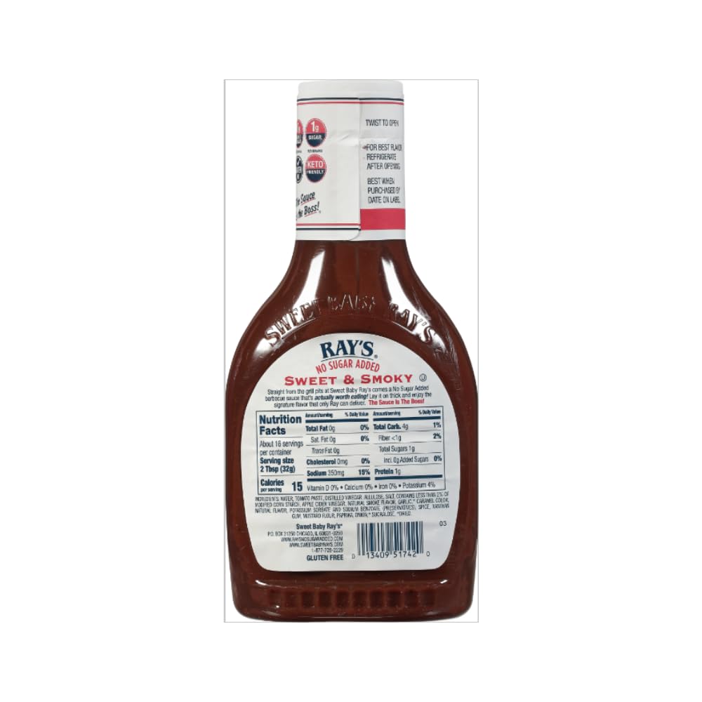 Sweet Baby Ray's sauce being poured for easy glaze and basting