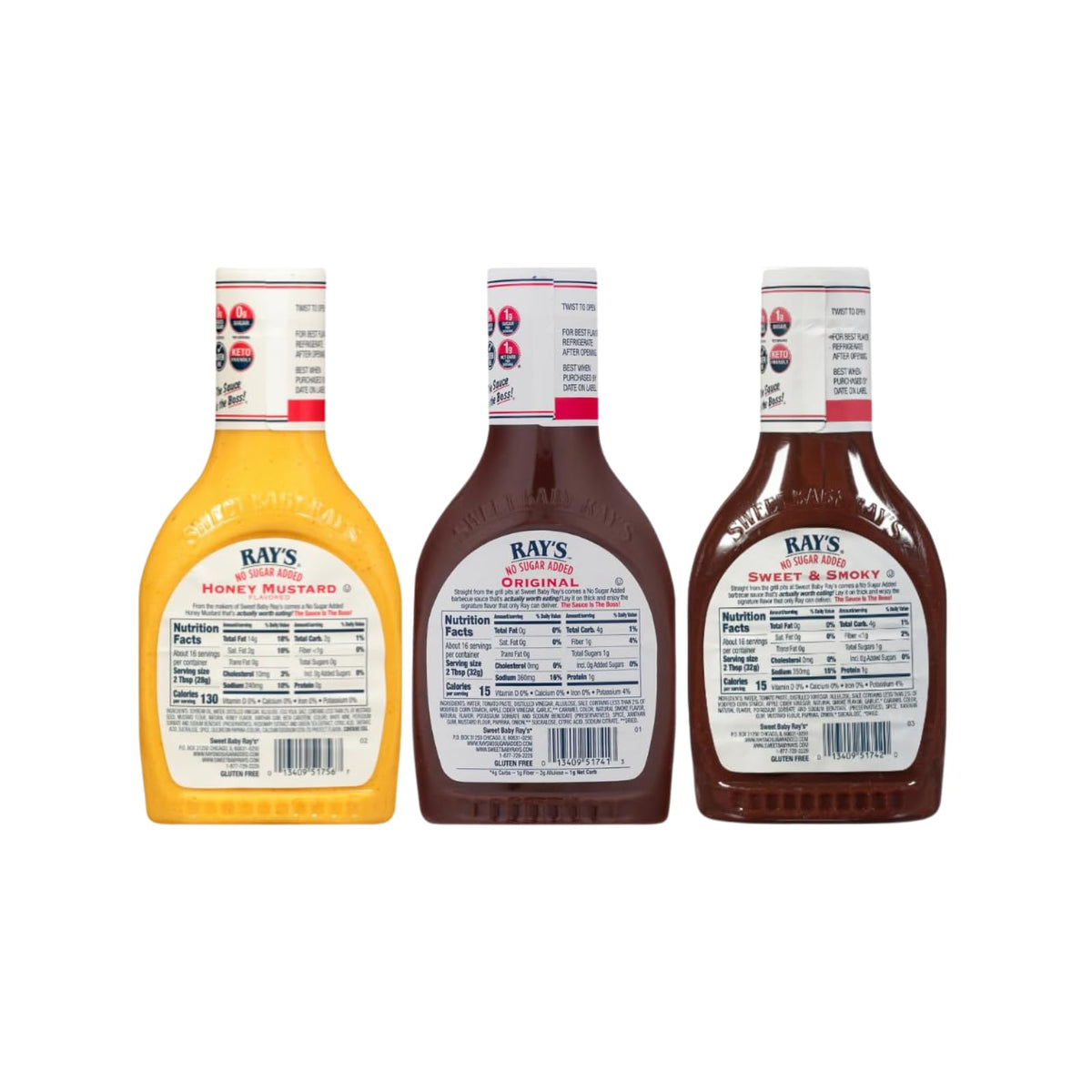 Sweet Baby Ray's Original BBQ sauce bottle close-up for classic flavor
