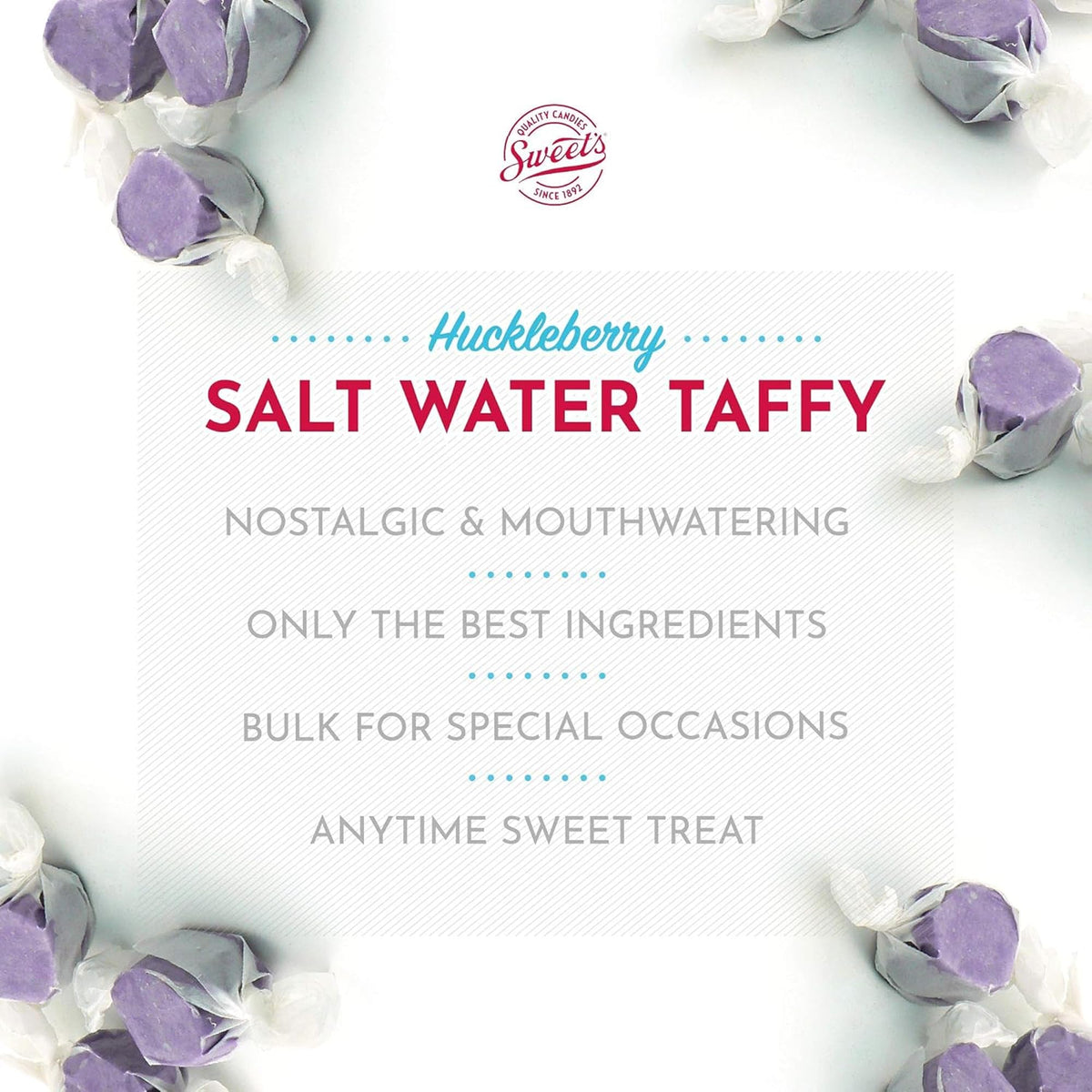 Sweet Candy Company bulk 3 lb taffy bag for events.