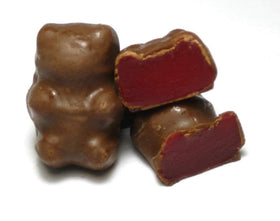 Sweet Candy Company bears with real milk chocolate close-up for gifting possibilities