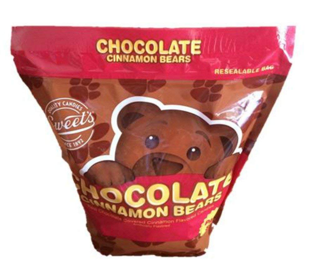 Sweet Candy Company chocolate covered cinnamon gummy bears in resealable bag for fresh snacking