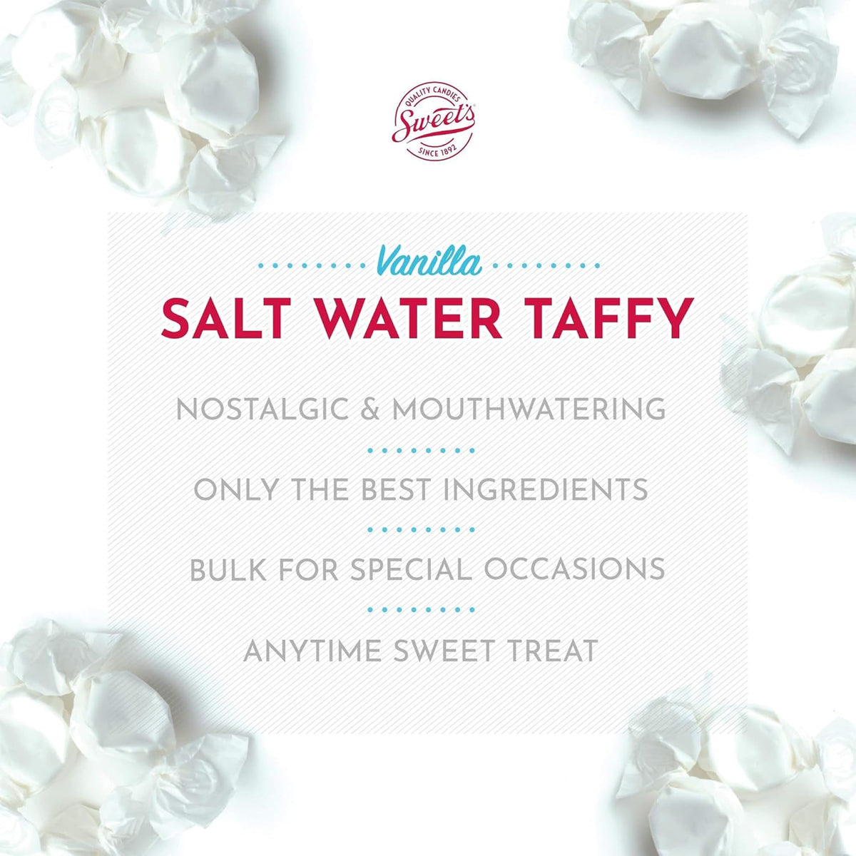 Gluten-free and kosher vanilla taffy from Sweet Candy Company