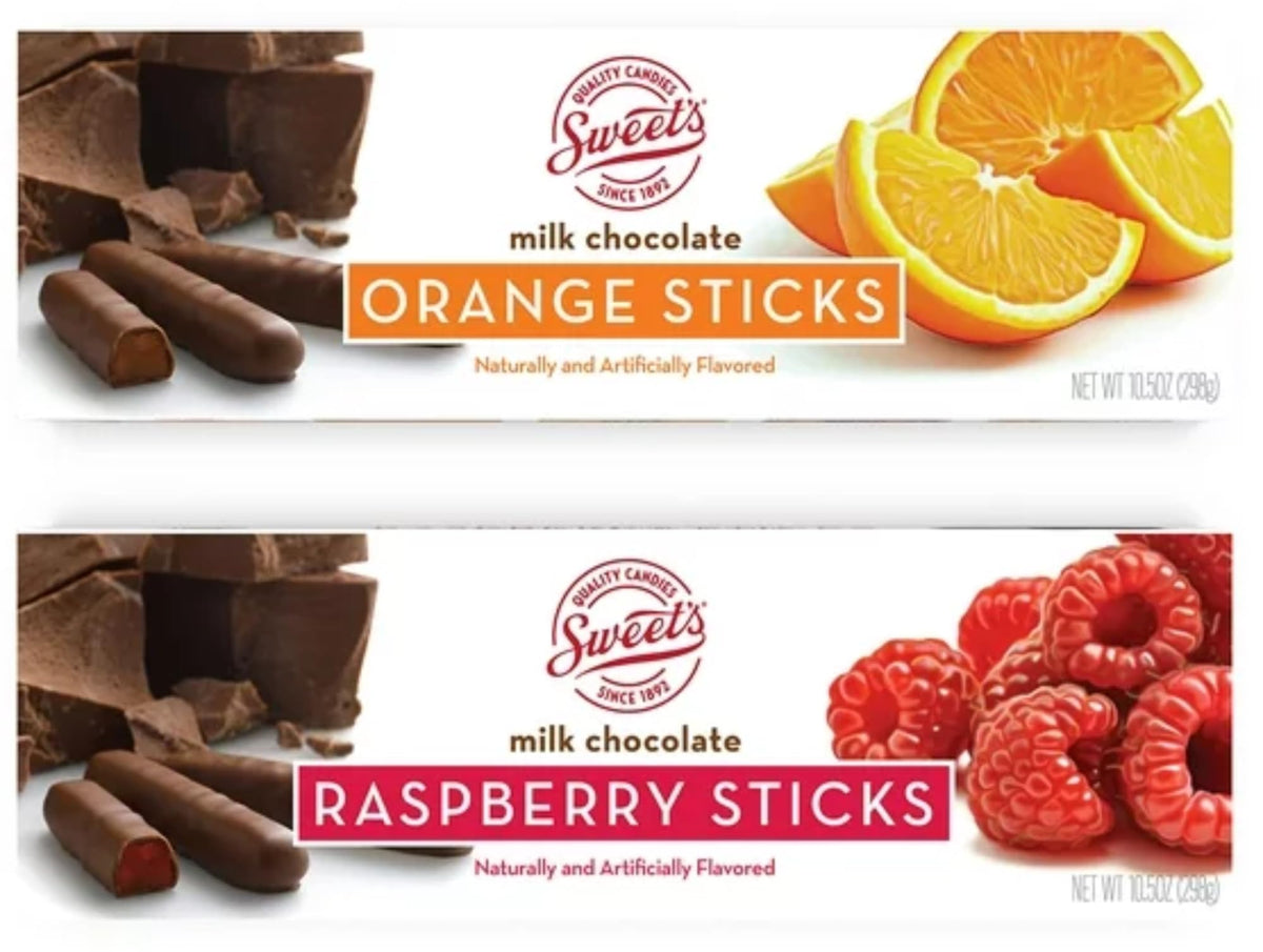 Sweet Candy Company milk chocolate orange sticks packaging presents gift-ready indulgence